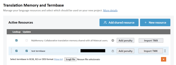 translation memory and termbase